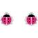 Princess Lillifee Stud Earrings - Silver/Pink/Black