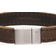 Scrouples Force Leather Bracelet - Silver/Brown