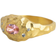 ENAMEL Copenhagen Leia Ring - Gold/Pink/Transparent