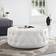 modway Amour White Vinyl Pouffe 16.5"