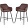 Homcom Retro Style Brown Bar Stool 93cm 2pcs