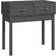 vidaXL Grey, 76.5 Solid Pine Console Table