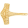 Nordahl Andersen Thor's Hammer Pendant - Gold