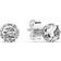 Pandora Sparkling Crown Earrings - Silver/Transparent