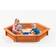 Creative Cedar Designs Hexagon Sandbox with Seat Boards