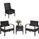 Costway 3 pcs PE Rattan Wicker Bistro Set