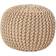 Homescapes Linen Knitted Pouffe