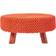 Homescapes Orange Large Knitted on Foot Stool