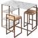 Teamson Home Versanora Marmo Frukostbord Mässing Finish Bordsgrupp 5st