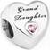 Pandora Granddaughter Heart Charm - Silver/Pink