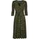 Lauren Floral Surplice Dress - Khaki/Black