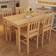 vidaXL Pine Dining Set 25.6x42.5" 5