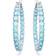 Swarovski Matrix Hoop Earrings - Silver/Blue