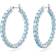 Swarovski Matrix Hoop Earrings - Silver/Blue