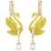 Swarovski Swan Iconic Swan Drop Earrings - Gold/Yellow/Transparent