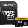 Adata Premier ONE MicroSDXC Class 10 UHS-II U3 V90 275/155MB/s 64GB +SD adapter