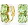 Swarovski Millenia Clip Earrings - Gold/Green