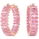 Swarovski Matrix Hoop Earrings - Rose Gold/Pink