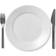 Royal Copenhagen White Fluted Plain Salad/Dessert Plate Assiette de Dîner 22cm