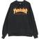 Thrasher Magazine Flame Felpa con Cappuccio nero - Black/Yellow