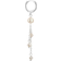 Aqua Dulce Christ Hoops Earrings - Silver/Pearls