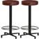 vidaXL Tabourets 66 cm Cuir Véritable Tabouret de bar 2pcs