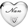 Pandora Nan Heart Charm - Silver/Transparent