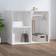 vidaXL Engineered Wood White High Gloss Armoire 80x65cm