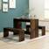 vidaXL Engineered Wood Smoked Oak Bordgruppe 50x102.1cm 3stk