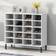 vidaXL white Solid Wood with Metal Shoe Rack