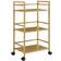 Novogratz Helix Gold Trolley Table 11.4x16.8"