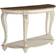 Ashley Semi-Circle White/Brown Console Table 19x48"