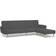 vidaXL Bed with Footstool Soffa 220cm 2st 2-sits