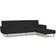 vidaXL Bed with Footstool Soffa 220cm 2st 2-sits