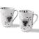 Royal Copenhagen Sort Mega Riflet Krus 32.5cl 2stk
