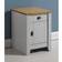 SECONIQUE Ludlow White/Oak Bedside Table 41x47cm