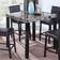 Best Master Furniture Haskel Dark Oak/Granite Dining Table 36x36"