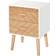 Homcom Nordic style Natural /White Bedside Table 30x40cm