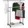 Relaxdays Clothes Rack with 2 Rails, Wheels Wardrobe