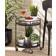 Baxton Studio Dallan Modern Industrial Black Metal 2-Tier Kitchen Cart Carrito Mesa