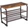 Saltoro Sherpi Industrial 3 Tier Wood Top with Metal Base Shoe Rack