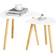 SoBuy Couchtisch Weiß FBT74-W 2er Set Beistelltisch 2Stk.