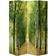 Oriental Furniture Red Lantern Double Sided Path of Life Canvas Green Room Divider 64x71"