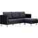vidaXL 3-Seater With Cusions Black Sofa 188cm 3-Sitzer