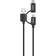 Schwaiger USB A 3.1 - USB Micro B 2.0/USB C 3.1 M-M 1m