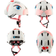 Crazy Safety Casco da Bici per Bambini Coniglio Bianco Omologato EN 1078 bianco