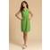 Roman Embroidered Cotton Shift Dress - Green