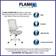 Flash Furniture Kelista Light Gray Mesh/White Frame Kontorsstol 104.8cm