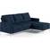 Novogratz Chapman Sectional Velvet Blue Sofa
