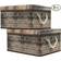 Sorbus Wooden Pattern Storage Box 2pcs